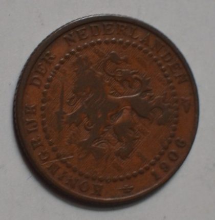 NEDERLAND-1 CENT 1906(Used) | Indian Postage Stamps | Indian Coins | Old Indian Currency | Rare Indian Coins | Numismatic Collection India - Image 2