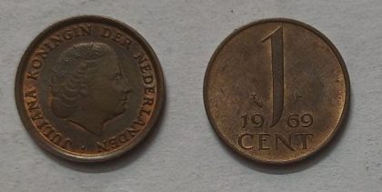 NEDERLAND-1 CENT 1969 (Used) | Indian Postage Stamps | Indian Coins | Old Indian Currency | Rare Indian Coins | Numismatic Collection India