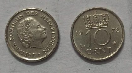 NEDERLAND-10 CENT 1972 (Used) | Indian Postage Stamps | Indian Coins | Old Indian Currency | Rare Indian Coins | Numismatic Collection India