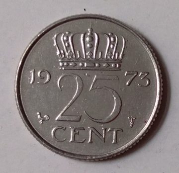 NEDERLAND-25 CENT 1973(Used)