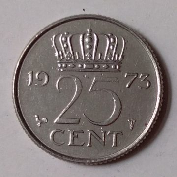 NEDERLAND-25 CENT 1973(Used)