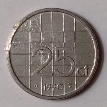 NEDERLAND-25 CENT 1990(Used)