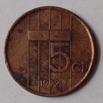 NEDERLAND-5 CENT 1992(Used)