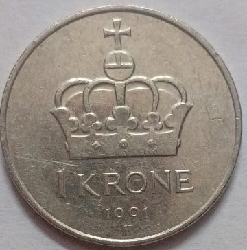 NORWAY_1 KRONE_1991 (used)