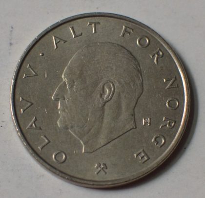 NORWAY_1 KRONE_1977 (used) | Indian Postage Stamps | Indian Coins | Old Indian Currency | Rare Indian Coins | Numismatic Collection India