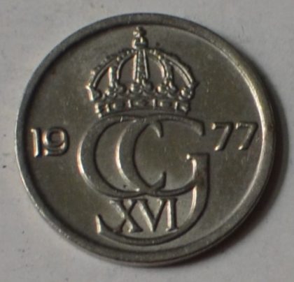 NORWAY_10 ORE_1977(used) | Indian Postage Stamps | Indian Coins | Old Indian Currency | Rare Indian Coins | Numismatic Collection India - Image 2