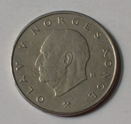 NORWAY_5 KRONER_1977 (used) | Indian Postage Stamps | Indian Coins | Old Indian Currency | Rare Indian Coins | Numismatic Collection India