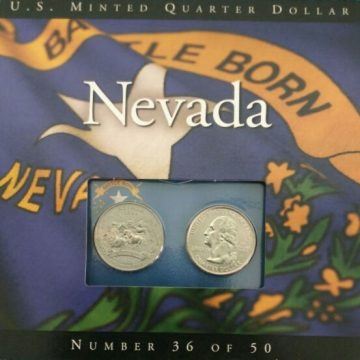 United States Quarter Dollar Nevada State 2 Coins (# 36/50) UNC