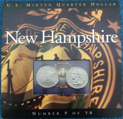 United States Quarter Dollar New Hampshire State 2 Coins (# 9/50) UNC | Indian Postage Stamps | Indian Coins | Old Indian Currency | Rare Indian Coins | Numismatic Collection India