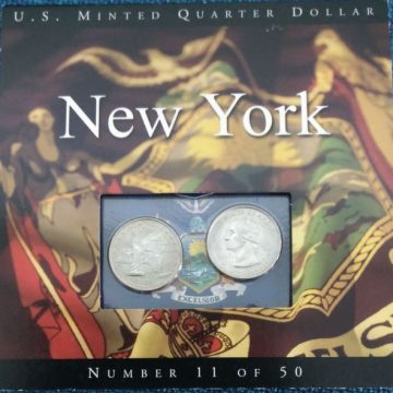 United States Quarter Dollar New York State 2 Coins (# 11/50) UNC