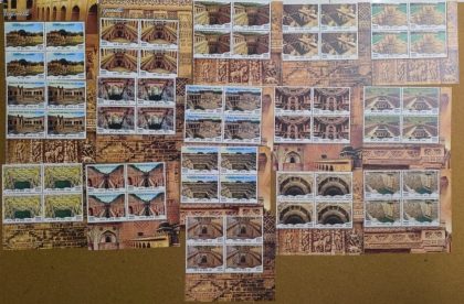 Set OF 16 Step Wells ( Block of 4 Stamp) | Indian Postage Stamps | Indian Coins | Old Indian Currency | Rare Indian Coins | Numismatic Collection India
