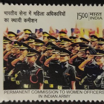 Permanent commission to Women officers in Indian Army Salutation Rs.15 - MNH Stamp