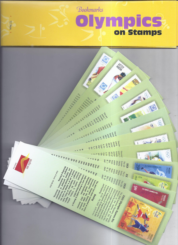 Bookmarks Depicting Stamps Olympics Theme
