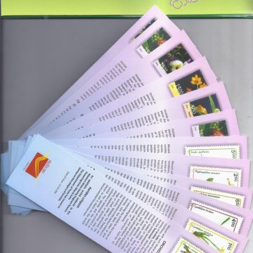 Bookmarks Depicting Stamps Orchids Theme