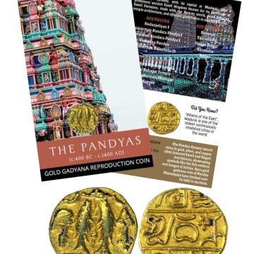 The Pandyas-Gold Gadyana (Fish Emblem) Dynasty Gold-Plated Reproduction ATM card Type/Limited Edition