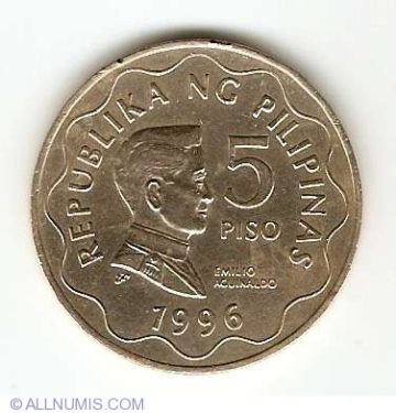 Philippines 5 PISO 1996(used)