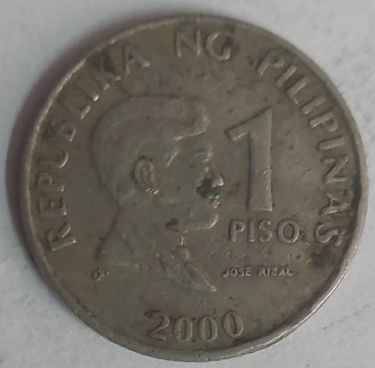 PHILIPPINES 1 PISO 2000 Coin(used) | Indian Postage Stamps | Indian Coins | Old Indian Currency | Rare Indian Coins | Numismatic Collection India
