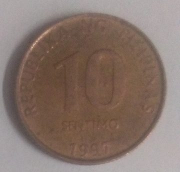 Philippines 10 SENTIMOS 1997(used)