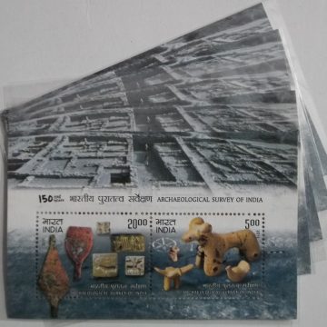 Archaeological Survey of India-Indian Miniature Sheets-5nos
