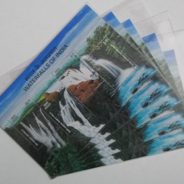 Water Falls-Indian Miniature Sheets-5nos