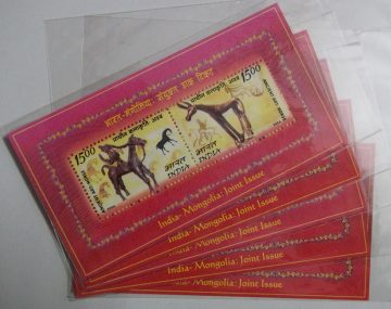 India Mongolia-Indian Miniature Sheets-5nos