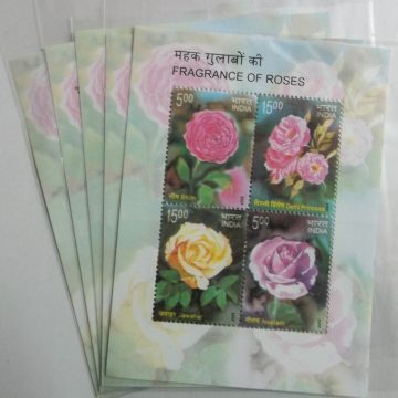 Roses-Indian Miniature Sheets-5nos