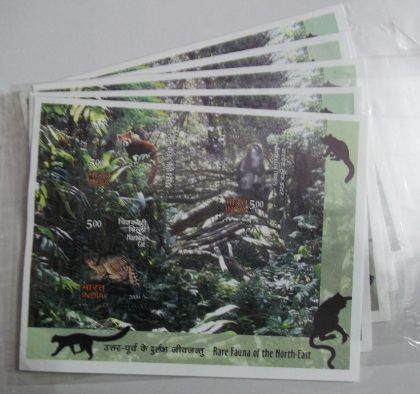 Rare Fauna of the North East-Indian Miniature Sheets-5nos | Indian Postage Stamps | Indian Coins | Old Indian Currency | Rare Indian Coins | Numismatic Collection India