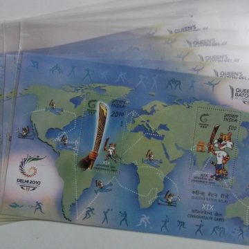 queen's Baton relay-Indian Miniature Sheets-5nos