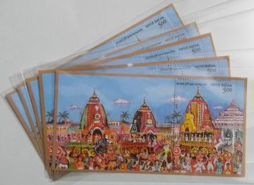 Puri Jaganath Rath Yatra-Indian Miniature Sheets-5nos