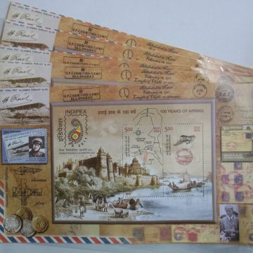 100 Years of Airmail-Indian Miniature Sheets-5nos