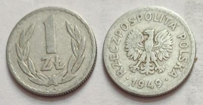 POLAND 1 ZTOTE 1949 (USED) | Indian Postage Stamps | Indian Coins | Old Indian Currency | Rare Indian Coins | Numismatic Collection India