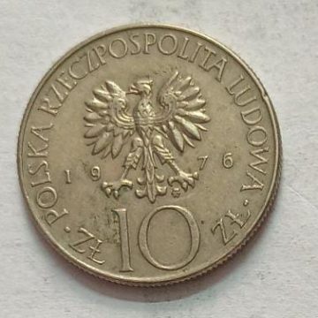POLAND 10 Ztote  1976 (USED}