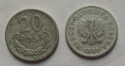 POLAND 20 GROSZY 1949 (USED} | Indian Postage Stamps | Indian Coins | Old Indian Currency | Rare Indian Coins | Numismatic Collection India