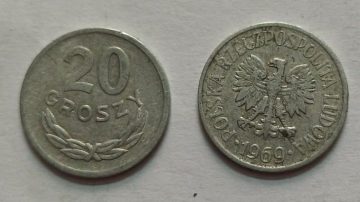 POLAND 20 GROSZY 1969 (USED}