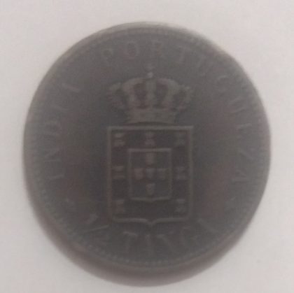 PORTUGEES HALF TANGA 1901(used) (Copper) | Indian Postage Stamps | Indian Coins | Old Indian Currency | Rare Indian Coins | Numismatic Collection India - Image 2