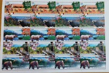 National parks of India (Indian Se-Tenants FULLSHEET )