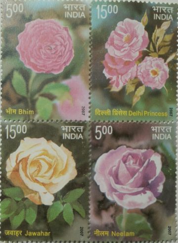 Fragrant Roses (Block of 4) (Indian Se-Tenants)