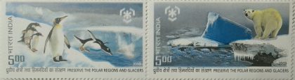 Polar Regions (Indian Setenants) | Indian Postage Stamps | Indian Coins | Old Indian Currency | Rare Indian Coins | Numismatic Collection India
