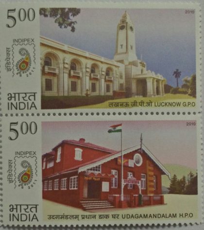 postal Heritage Buildings (Vertical ) (Indian Setenants) | Indian Postage Stamps | Indian Coins | Old Indian Currency | Rare Indian Coins | Numismatic Collection India