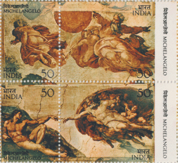 Michelangelo (Hinged Se-Tenant)