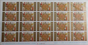 Mithila paintings (Indian Se-Tenants FULLSHEET )