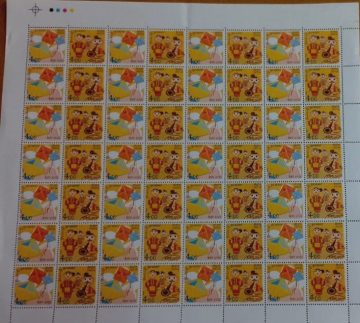 Greetings (Indian Se-Tenants FULLSHEET )