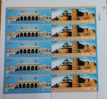 Agra Fort (Indian Se-Tenants FULLSHEET )