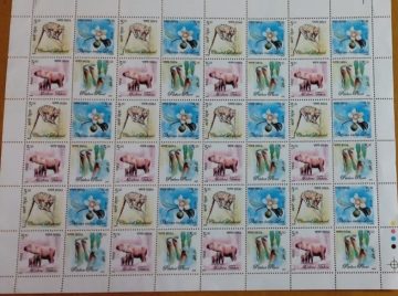 Flora & Fauna  (Indian Se-Tenants  FULLSHEET )