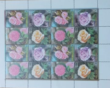 Fragrant Roses (Indian Se-Tenants FULLSHEET )
