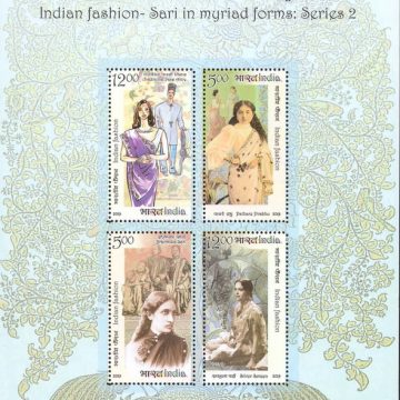 Patahare Prabhu Sari in Myriad froms Indian Fashion Series 2 - 2019 (Indian Miniature Sheets)