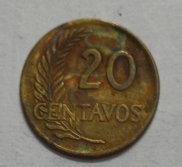 Peru 20 Centavos 1964 (USED)