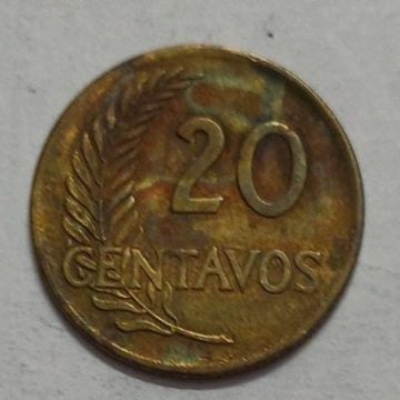 Peru 20 Centavos 1964 (USED)