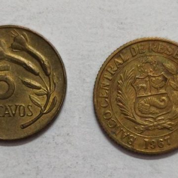 Peru 25 Centavos 1967 (USED)