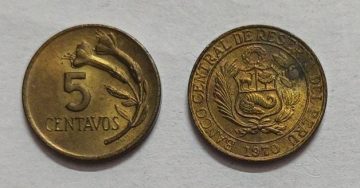 Peru 5 Centavos 1970 (USED)